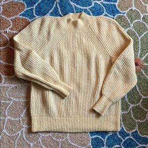 Loft Raglan Yellow Crewneck Sweater